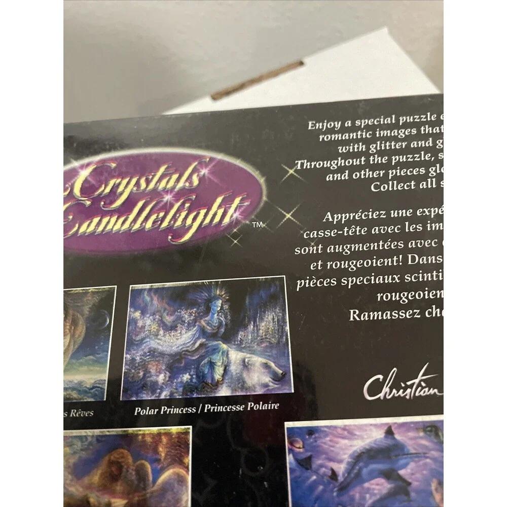 Crystals and Candlelight Glitter & Glow Sealed 750 Pc Puzzle Josephine Wall New